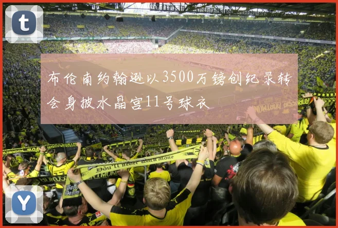 布伦南约翰逊以3500万镑创纪录转会身披水晶宫11号球衣